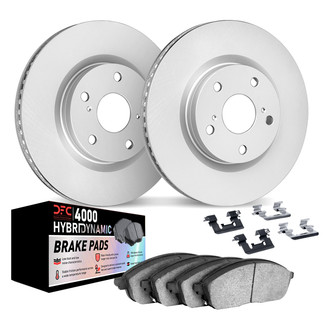 DFC® 4812-75006 - Geospec Plain Front Brake Kit with 4000 HybriDynamic Brake Pads