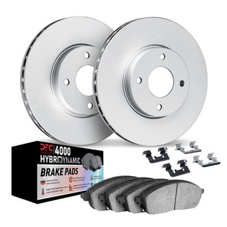 DFC® 4812-80006 - Geospec Plain Front Brake Kit with 4000 HybriDynamic Brake Pads