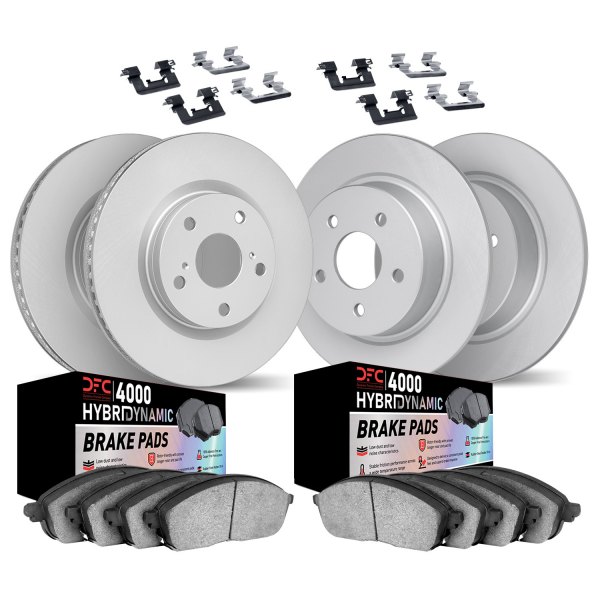 DFC® - Geospec Plain Front and Rear Brake Kit with 4000 HybriDynamic Brake Pads
