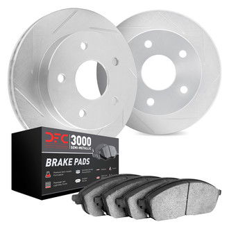DFC® - Slotted Front Brake Kit with 3000 Series Semi-Metallic Brake Pads