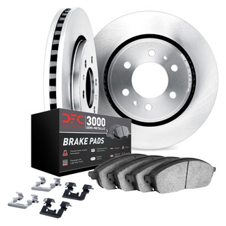 DFC® - Slotted Front Brake Kit with 3000 Series Semi-Metallic Brake Pads