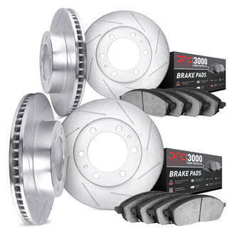 DFC® - Slotted Front and Rear Brake Kit with 3000 Series Semi-Metallic Brake Pads