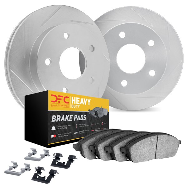 DFC® - Slotted Front Brake Kit with Heavy Duty Brake Pads