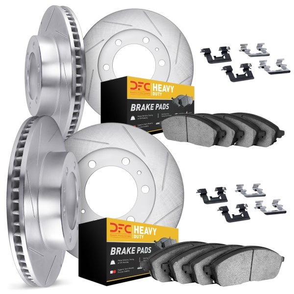 DFC® - Slotted Front and Rear Brake Kit with Heavy Duty Brake Pads