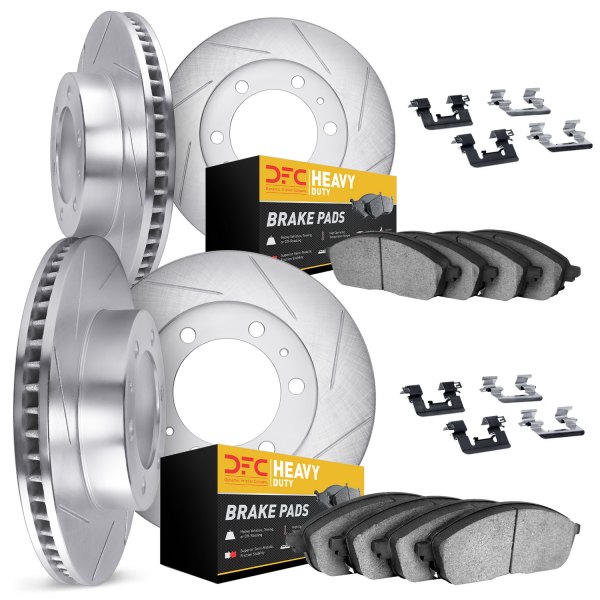 DFC® - Slotted Front and Rear Brake Kit with Heavy Duty Brake Pads