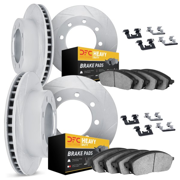 DFC® - Slotted Front and Rear Brake Kit with Heavy Duty Brake Pads