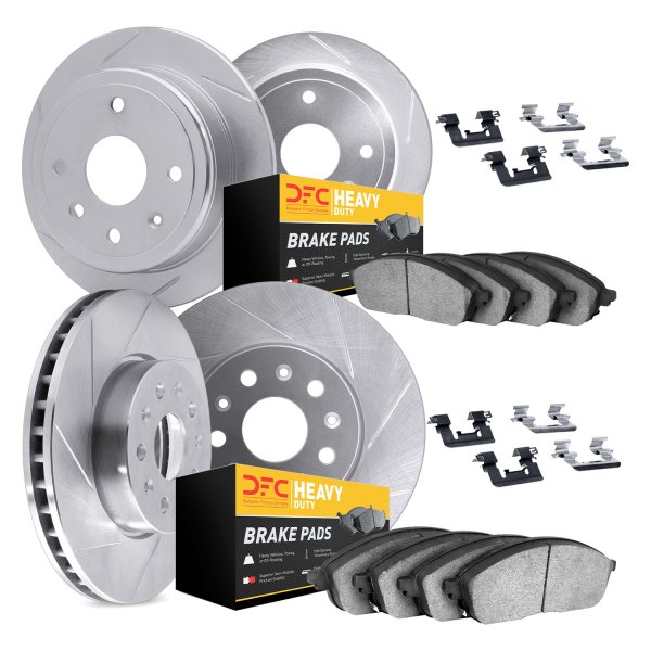 DFC® - Slotted Front and Rear Brake Kit with Heavy Duty Brake Pads