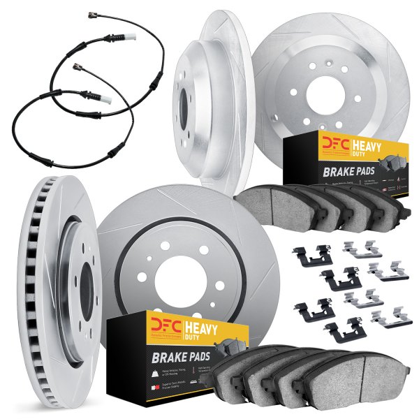 DFC® - Slotted Front and Rear Brake Kit with Heavy Duty Brake Pads