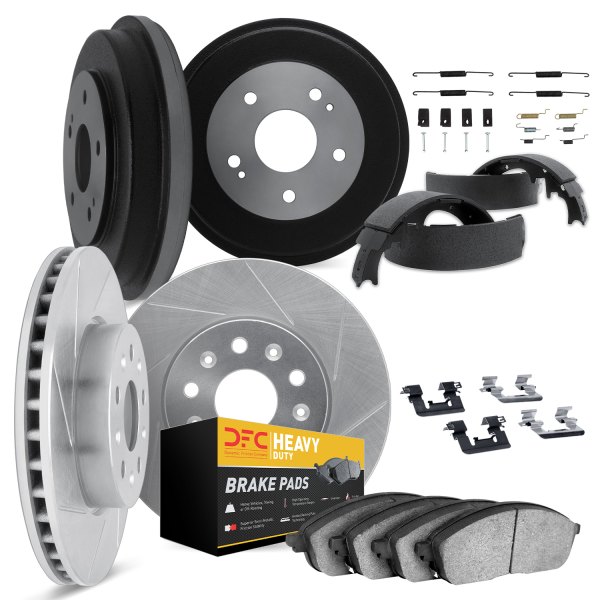 DFC® - Slotted Front and Rear Brake Kit with Heavy Duty Brake Pads