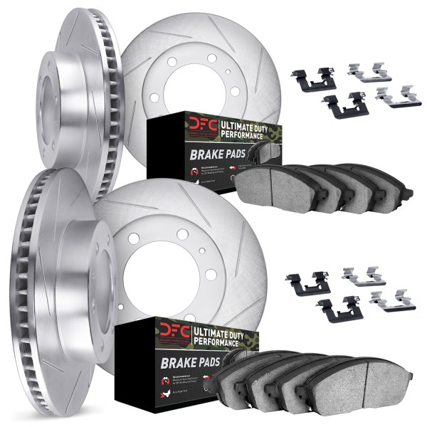 DFC® - Slotted Front and Rear Brake Kit with Ultimate Duty Performance Brake Pads