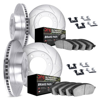 DFC® - Slotted Front and Rear Brake Kit with Ultimate Duty Performance Brake Pads