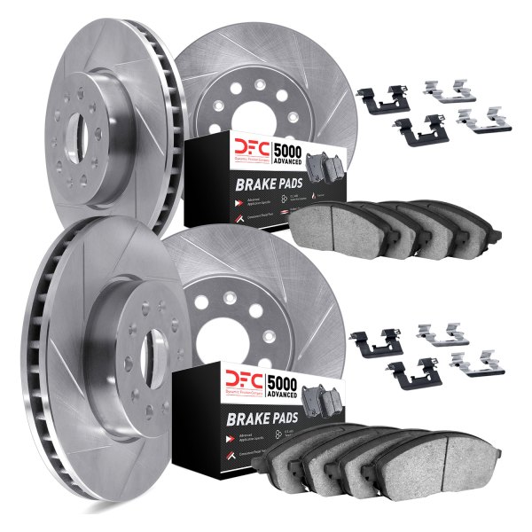 DFC® - Slotted Front and Rear Brake Kit with 5000 Advanced Brake Pads