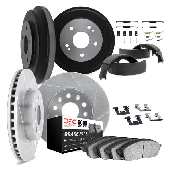 DFC® - Slotted Front and Rear Brake Kit with 5000 Advanced Brake Pads