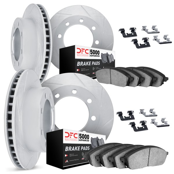 DFC® - Slotted Front and Rear Brake Kit with 5000 Advanced Brake Pads