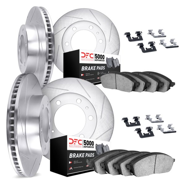 DFC® - Slotted Front and Rear Brake Kit with 5000 Advanced Brake Pads