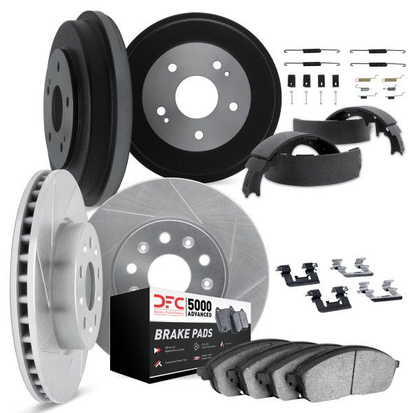 DFC® - Slotted Front and Rear Brake Kit with 5000 Advanced Brake Pads