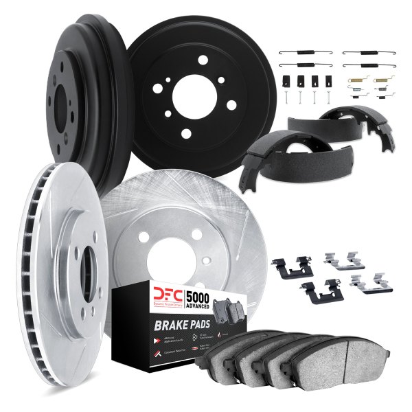 DFC® - Slotted Front and Rear Brake Kit with 5000 Advanced Brake Pads