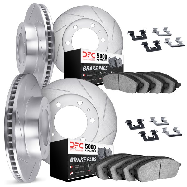 DFC® - Slotted Front and Rear Brake Kit with 5000 Advanced Brake Pads