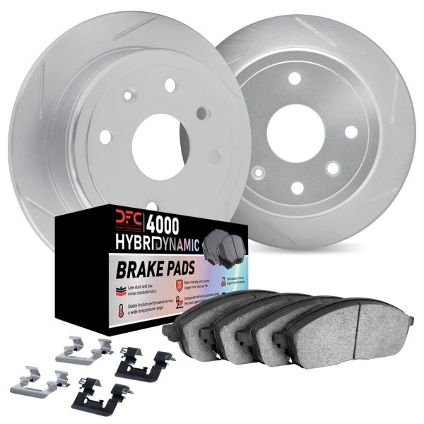 DFC® - Slotted Rear Brake Kit with 4000 HybriDynamic Brake Pads