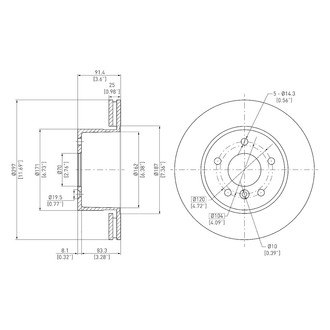 DFC® - GeoSpec® Vented Front Brake Rotor
