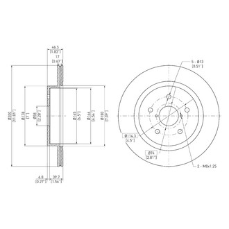 DFC® - GeoSpec® Vented Rear Brake Rotor