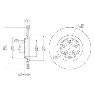 DFC® - GeoSpec® Vented Front Brake Rotor