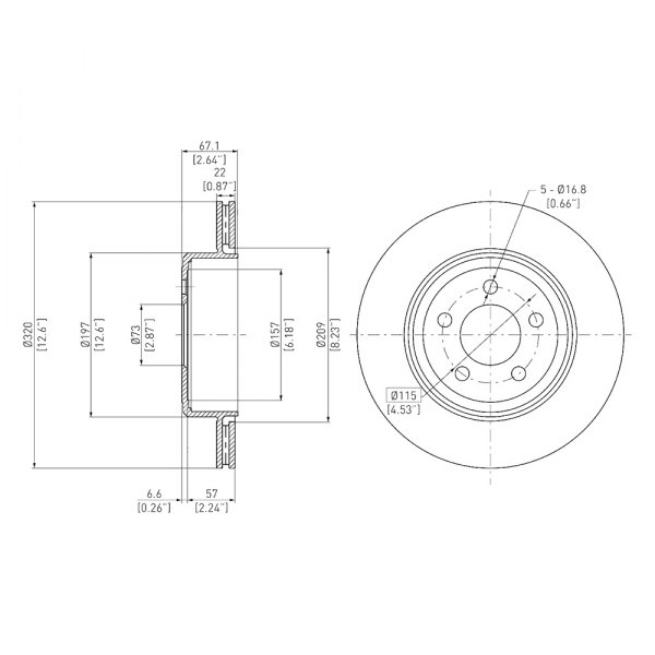 DFC® - GeoSpec® 1-Piece Rear Brake Rotor