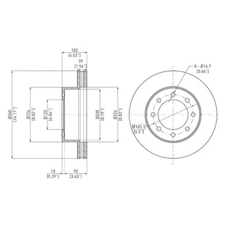 DFC® - GeoSpec® Vented Front Brake Rotor