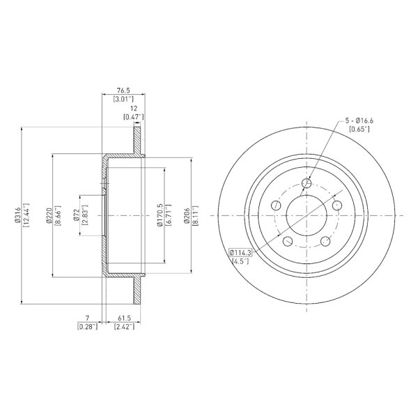 DFC® - GeoSpec® 1-Piece Rear Brake Rotor