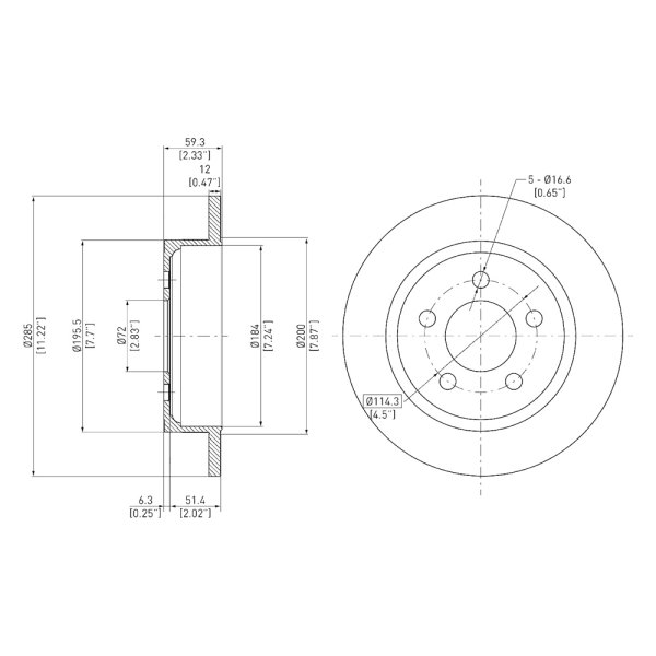 DFC® - GeoSpec® 1-Piece Rear Brake Rotor