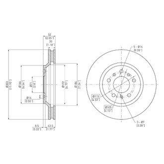 DFC® - GeoSpec® Vented Front Brake Rotor