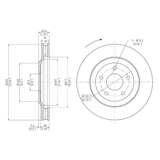 DFC® - GeoSpec® Vented Front Passenger Side Brake Rotor