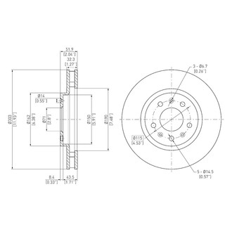DFC® - GeoSpec® Vented Front Brake Rotor