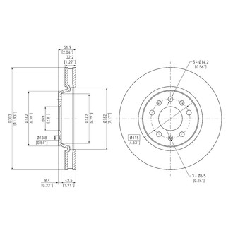 DFC® - GeoSpec® Vented Front Brake Rotor