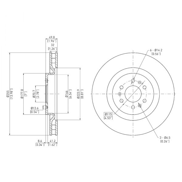 DFC® - GeoSpec® 1-Piece Front Brake Rotor