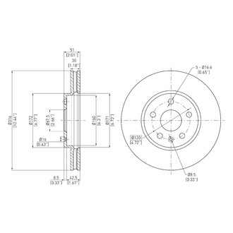 DFC® - GeoSpec® Vented Front Brake Rotor