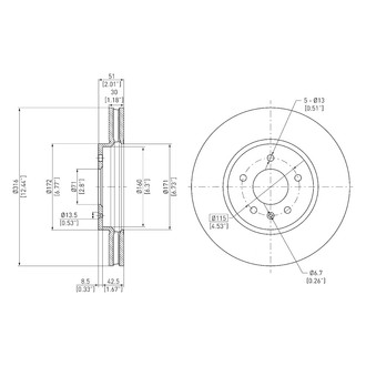 DFC® - GeoSpec® Plain Disc Brake Rotor