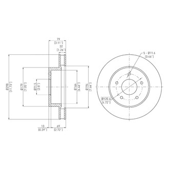 DFC® - GeoSpec® Vented Front Brake Rotor