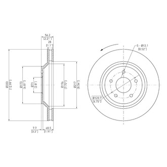 DFC® - GeoSpec® Vented Front Driver Side Brake Rotor