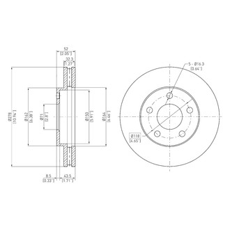 DFC® - GeoSpec® Vented Front Brake Rotor