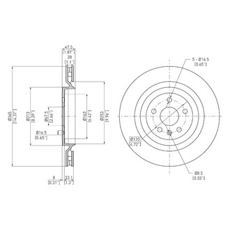 DFC® - GeoSpec® Vented Rear Brake Rotor