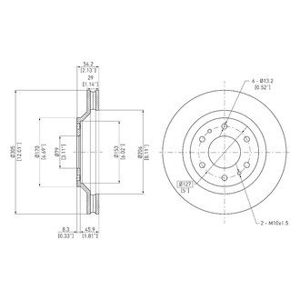 DFC® - GeoSpec® Vented Front Brake Rotor