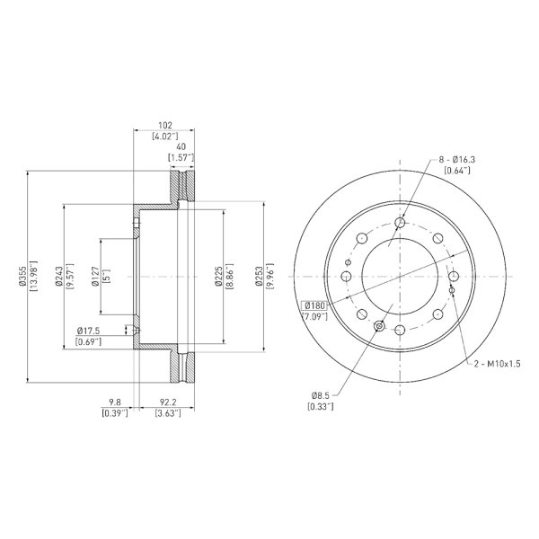 DFC® - GeoSpec® 1-Piece Front Brake Rotor