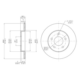 DFC® - GeoSpec® Solid Rear Brake Rotor
