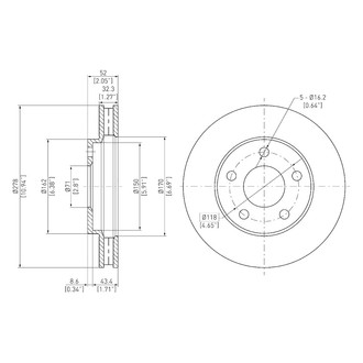 DFC® - GeoSpec® Vented Front Brake Rotor