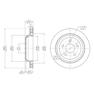 DFC® - GeoSpec® Vented Rear Brake Rotor