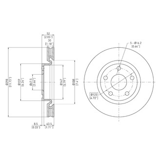 DFC® - GeoSpec® Vented Front Brake Rotor