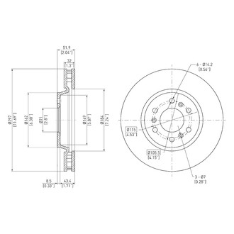 DFC® - GeoSpec® Vented Front Brake Rotor