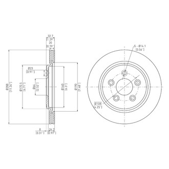 DFC® - GeoSpec® Vented Rear Brake Rotor