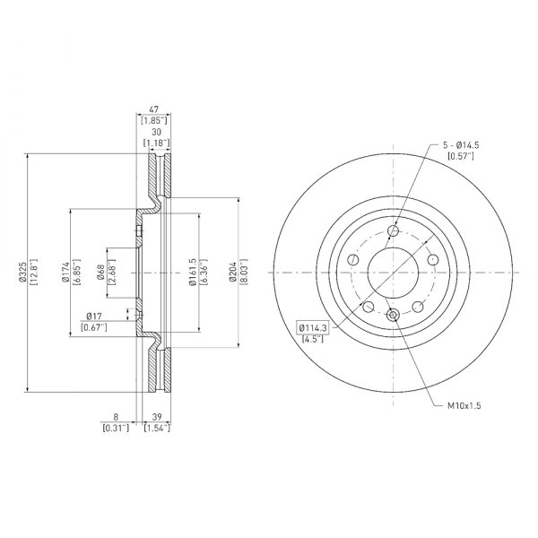 DFC® - GeoSpec® 1-Piece Front Brake Rotor